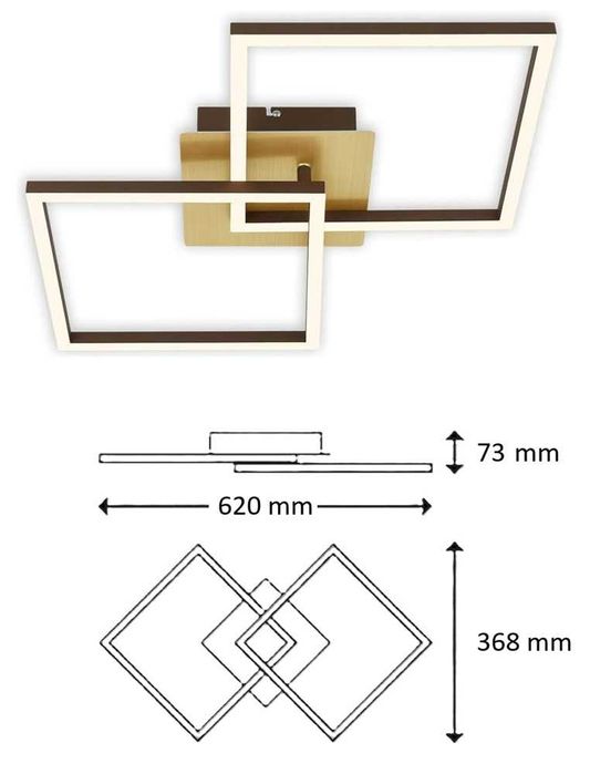 Candeeiro de teto LED 2 luzes orientáveis (297)