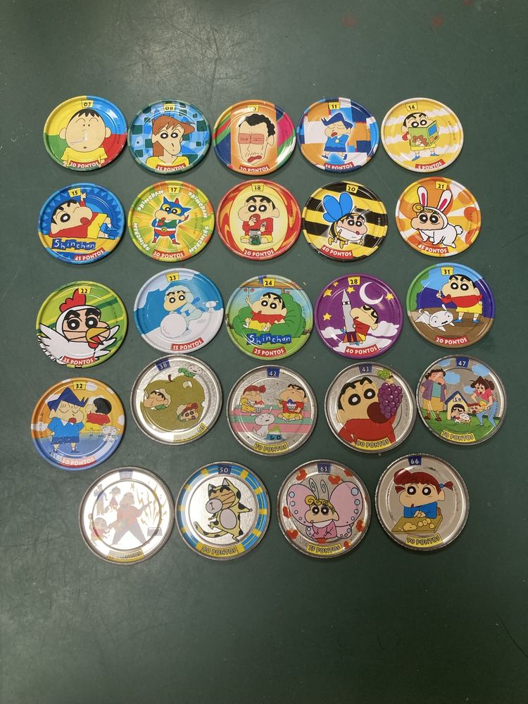 Brinquedo Conjunto 24 Tazos Shinchan