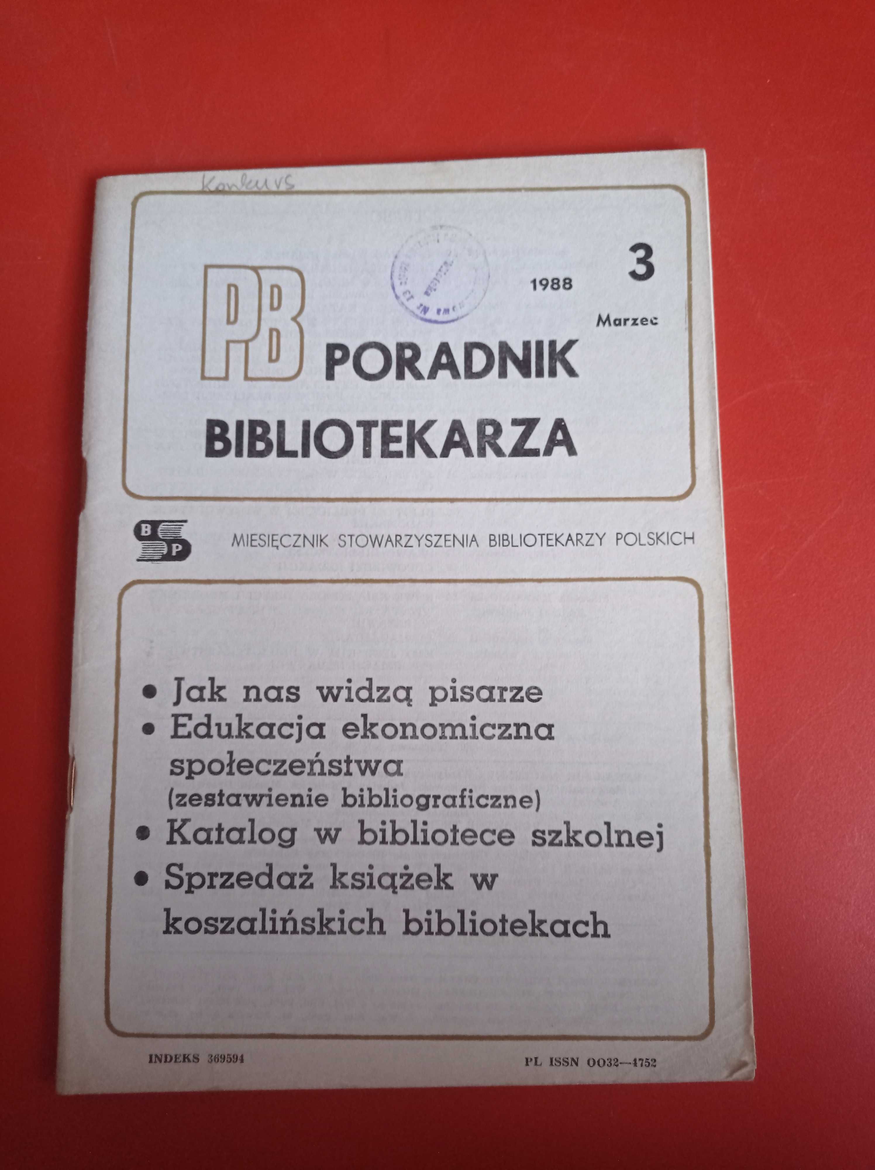 Poradnik Bibliotekarza, nr 3/1988, marzec 1988