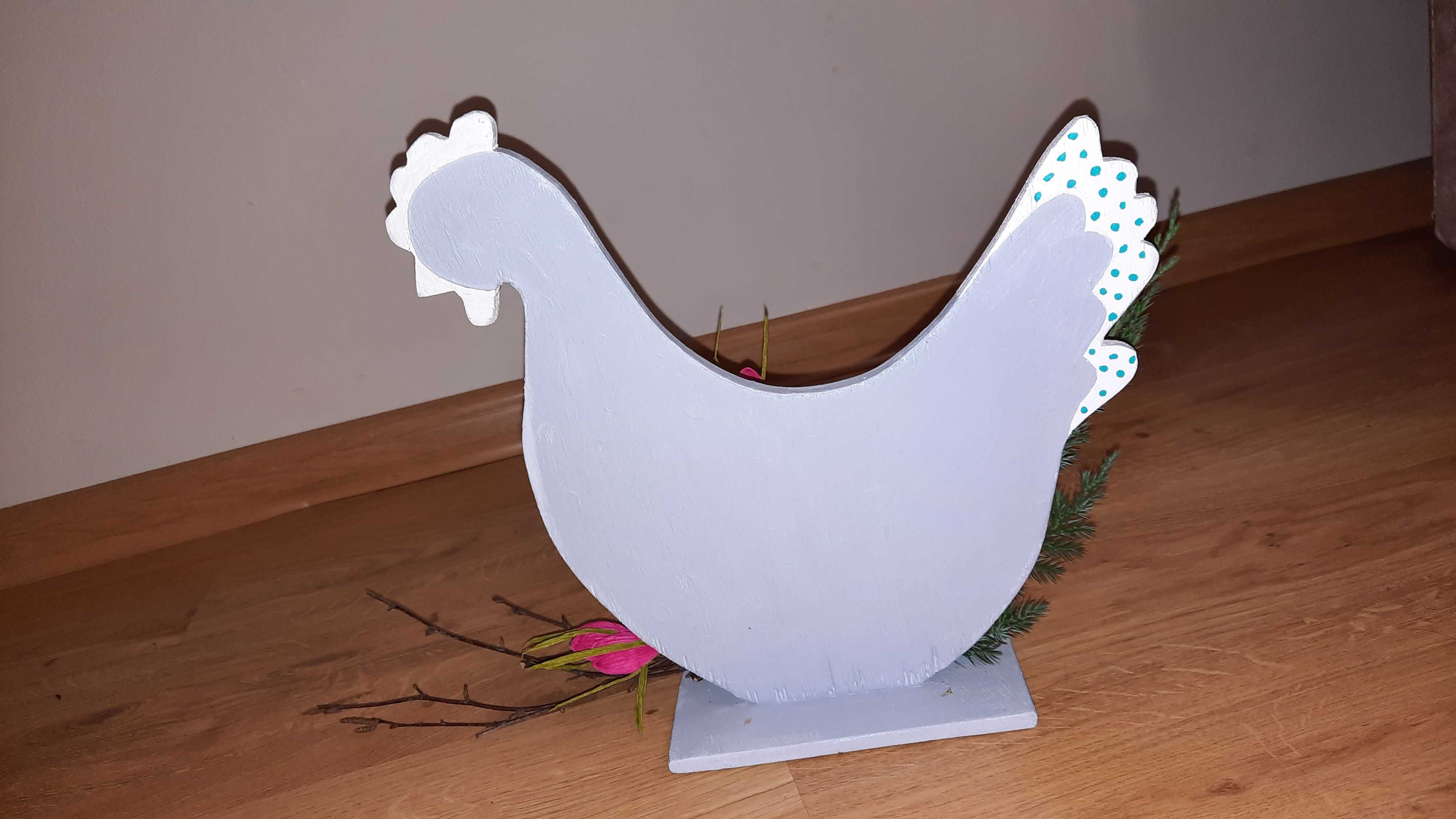 Dekoracja - stroik wielkanocny / kurka 28 cm
