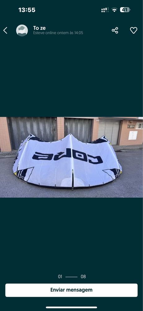 Kitesurf core XR6 12 m Com Barra Pro 2