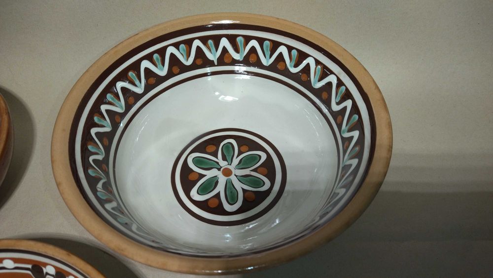 Набор керамических тарелок Васильковка,Миски васильковка,керамика ссср
