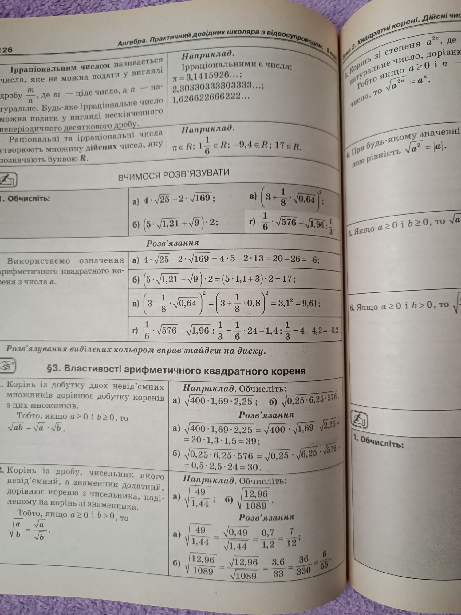 Довідник з алгебри 5-9 клас