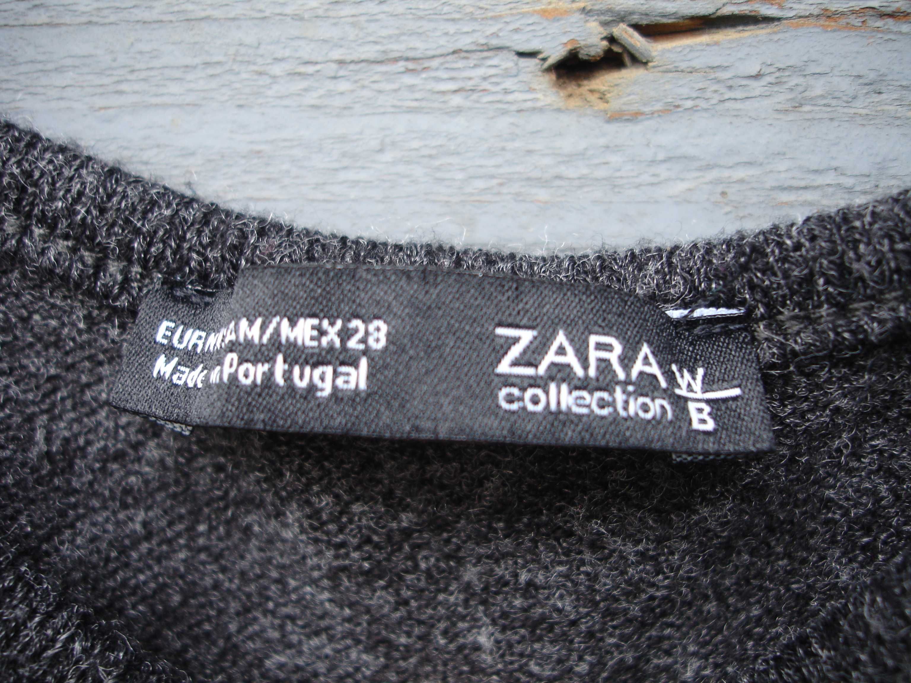 Sweter bluzka szara Zara odkryte ramiona 38 M