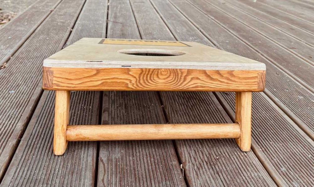 Gra Cornhole – drewniana, ręcznie robiona, własne logo + 8 woreczków