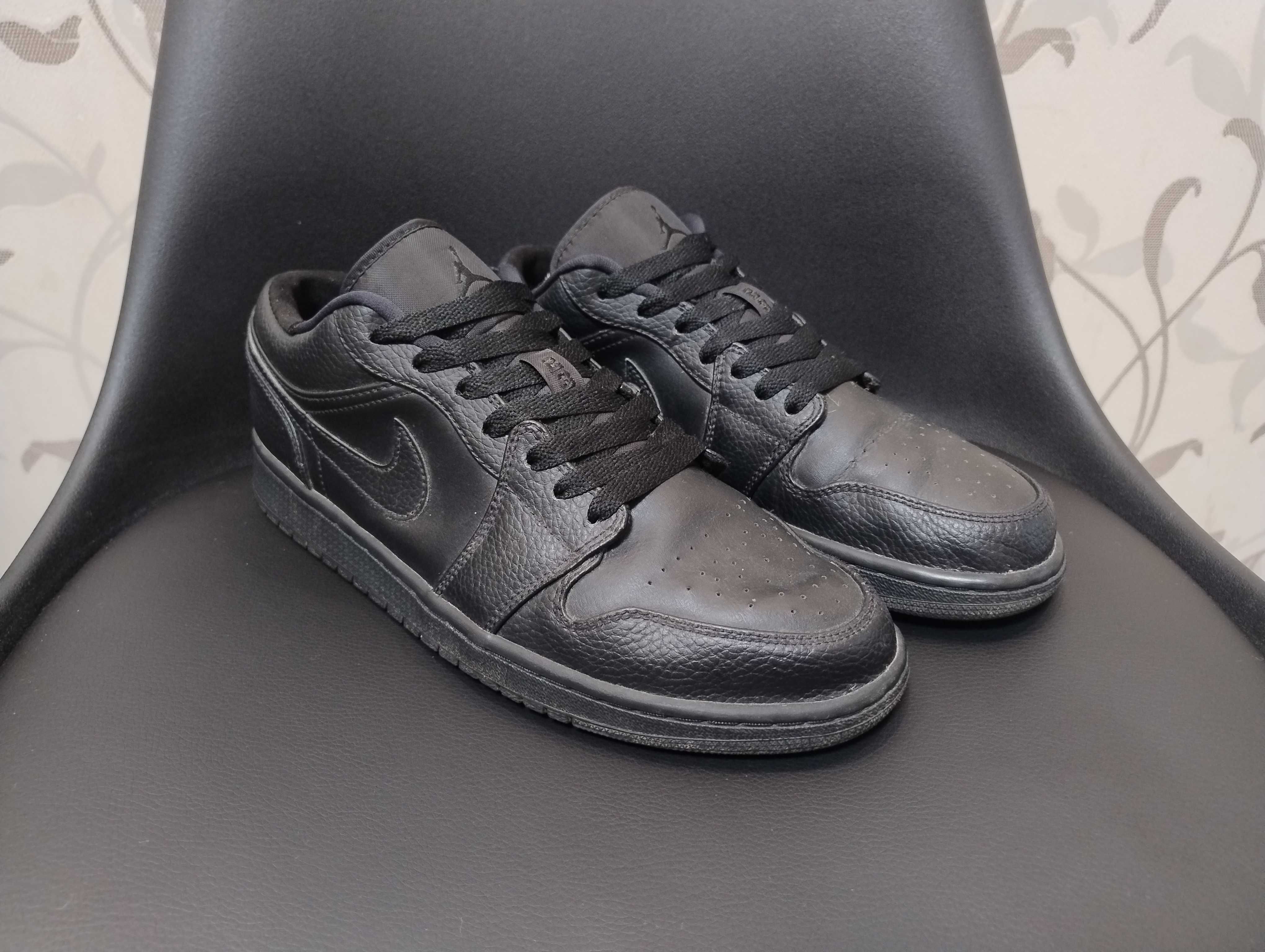 Кроссовки Air Jordan 1 Low Black оригинал