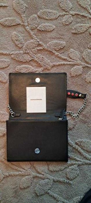 Сумка-клатч шкіряна з кристалами