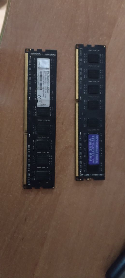 Kości ramu 4gb ddr3