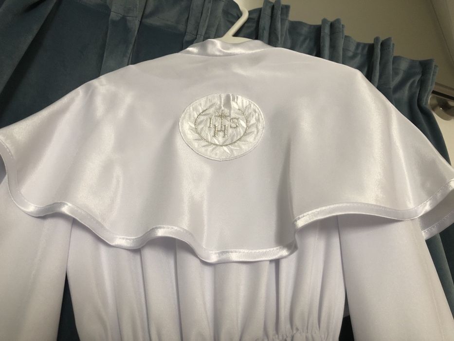 Alba sukienka komunijna r 128 pasek z kokarda