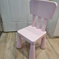 Krzesełko Ikea Mammut dla dzieci różowe