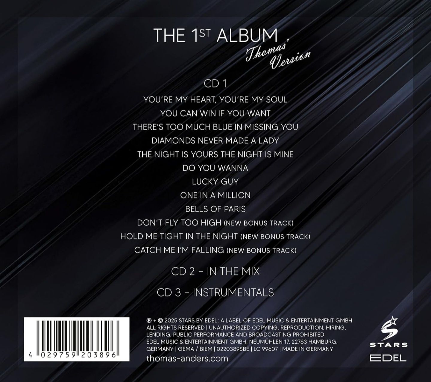Thomas anders sings Modern Talking 3CD 1st Album
