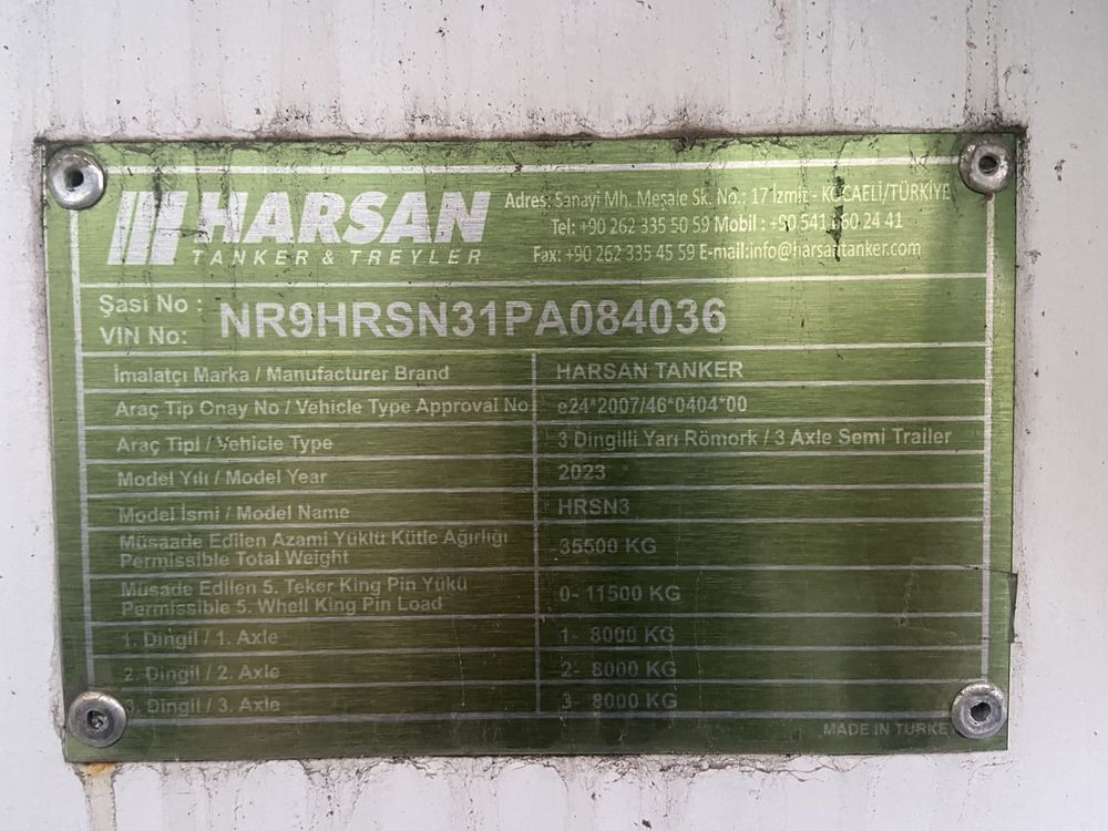 Автоцистерна 30 м³ HARSAN