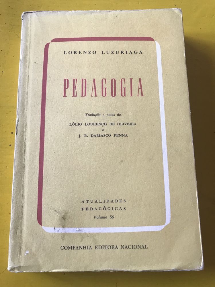 Livro Pedagogia antigo