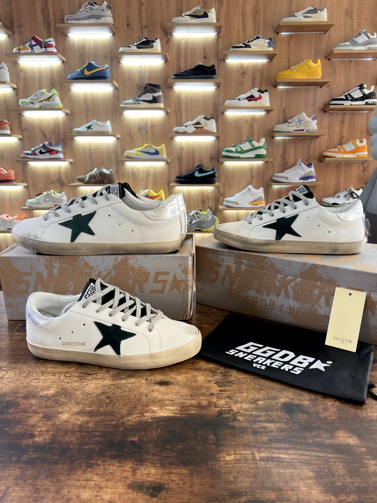Кросівки Кеди GOLDEN GOOSE Super Star Logo White green