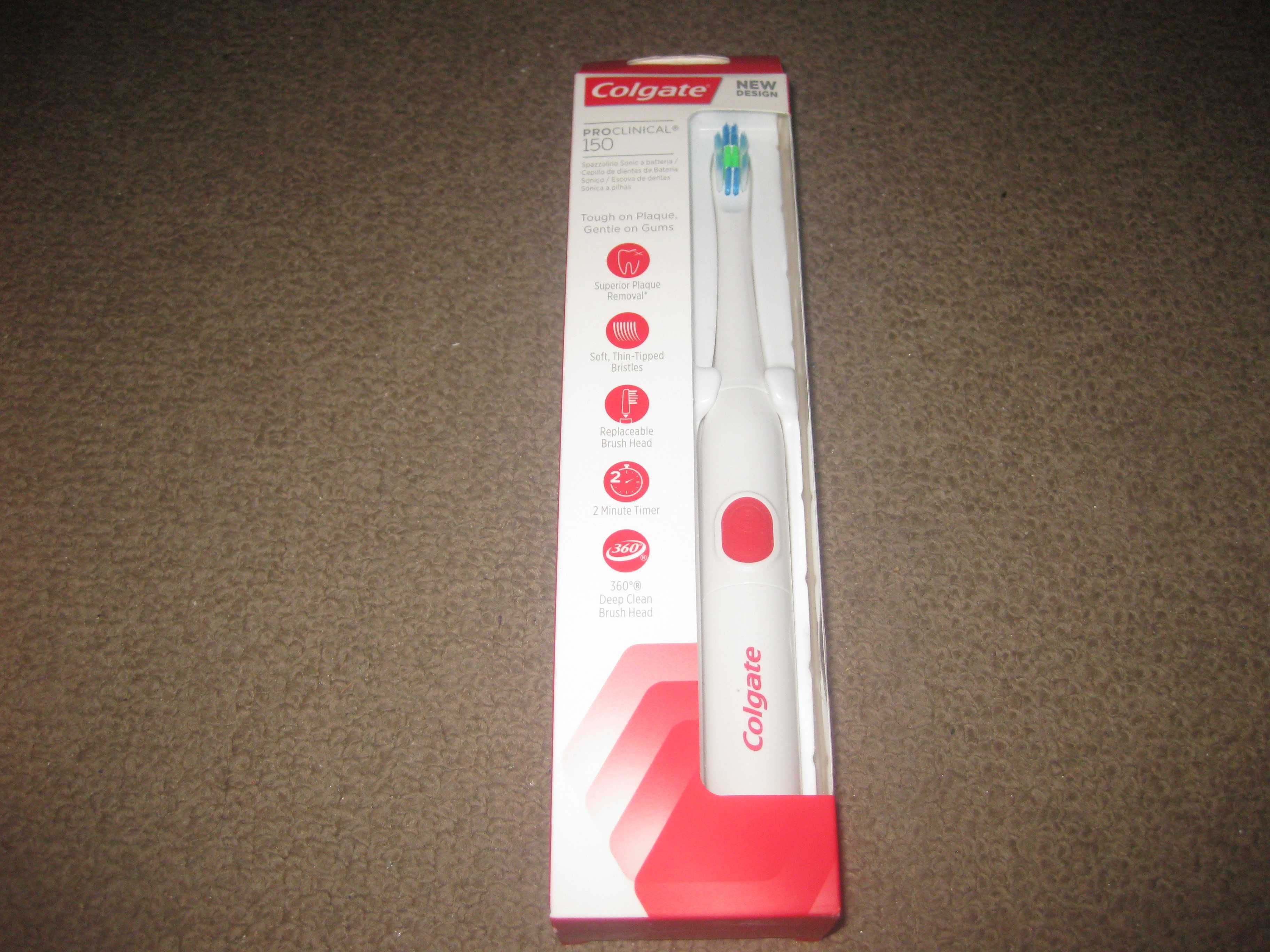 Escova de Dentes Elétrica da "Colgate: Pro Clinical 150" Nova/Embalada