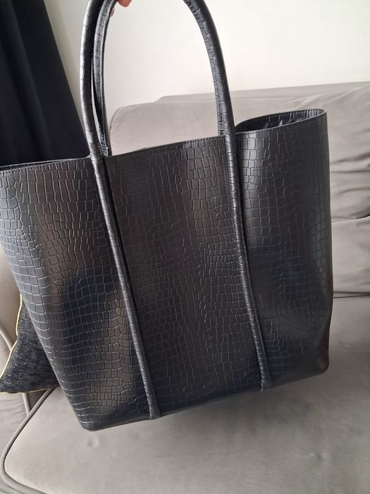 Torebka skórzana Lasocki skóra cioci czarna