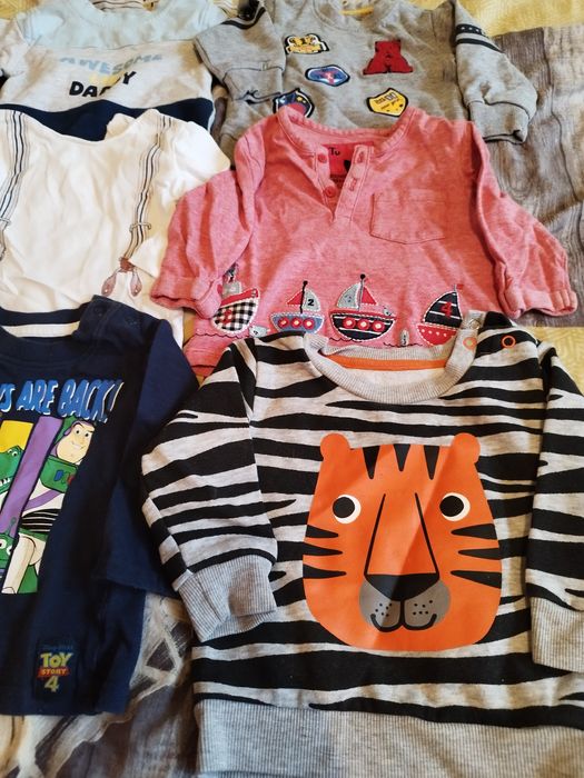 Paka ubrań dla niemowlaka ,bluzki z długim rękawem,bluzy dla chłopca r