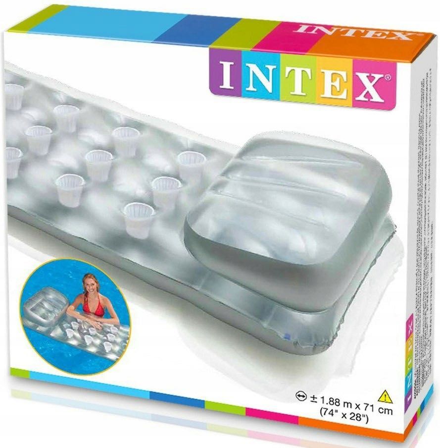 Materac dmuchany z zagłówkiem wodny na plażę INTEX 58894 - na lato!