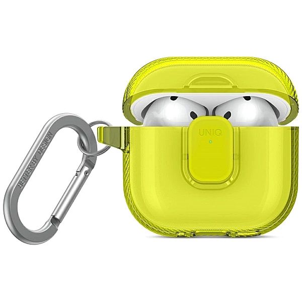 Etui UNIQ Glase Pro do AirPods 4 - żółte