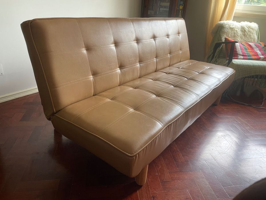 Sofá-cama 3 Lugares em Couro Baxton SKLUM