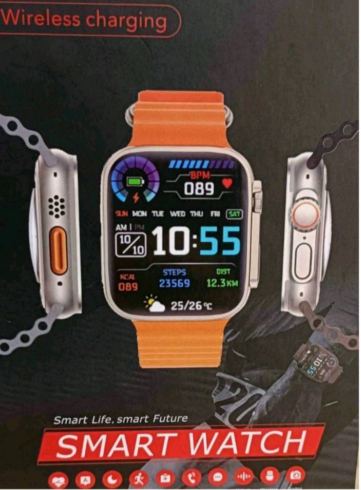 Pomarańczowy smartwatch