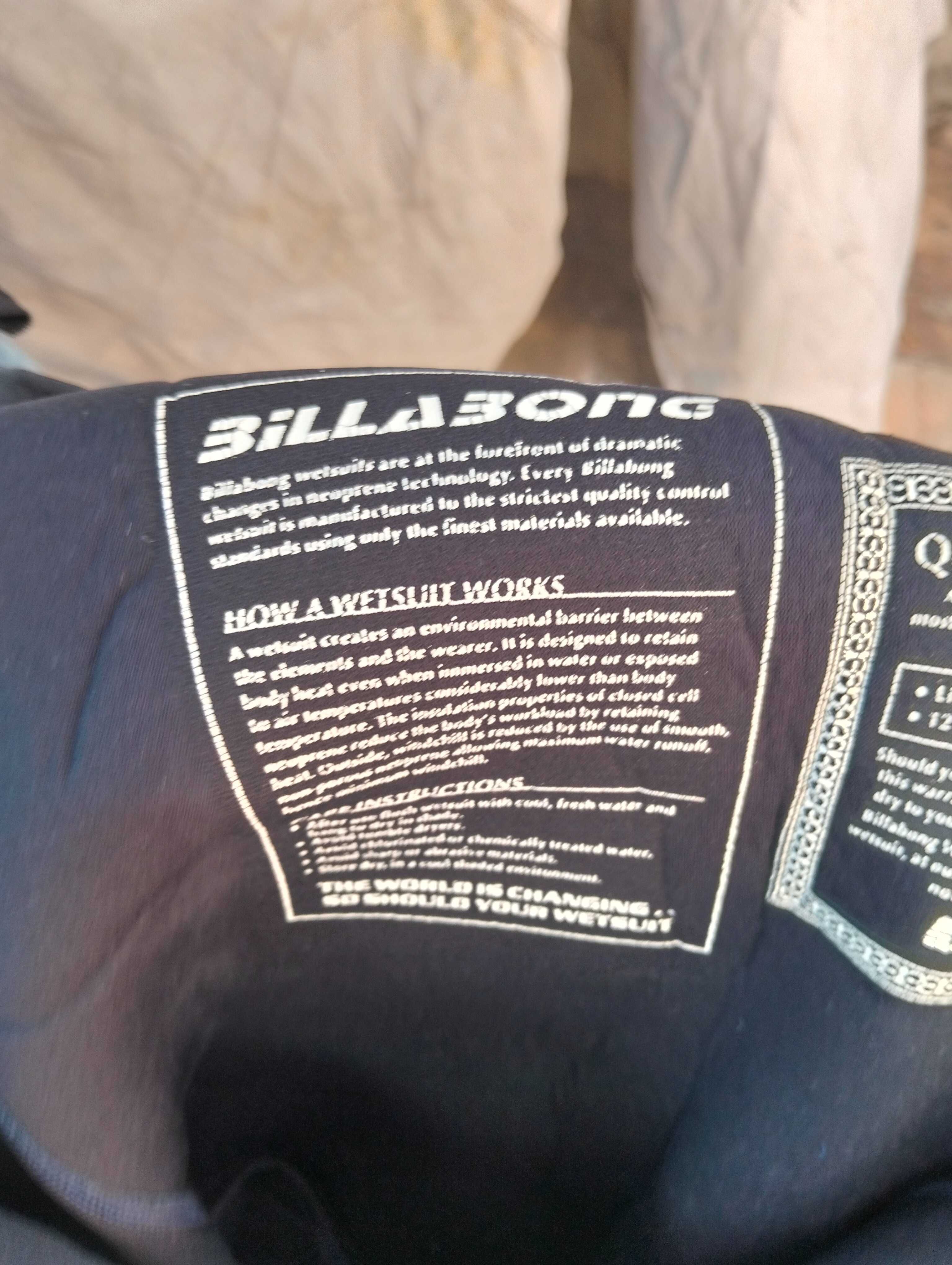 Fato de bodyboard Billabong size l 3/2 com rabatex