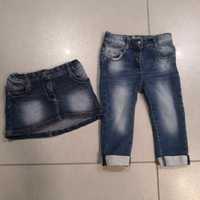 Kanz 80 jeansy i spódniczka jeans