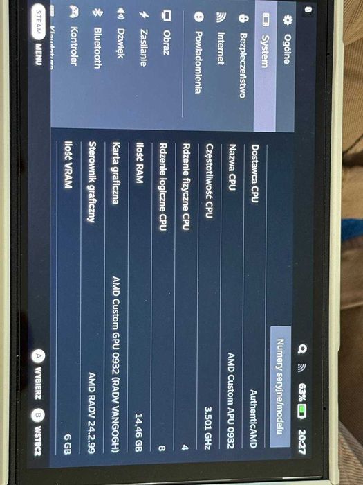 Steam deck OLED 512GB+256 SSD (stan bdb) + słuchawki bt + dock stacja