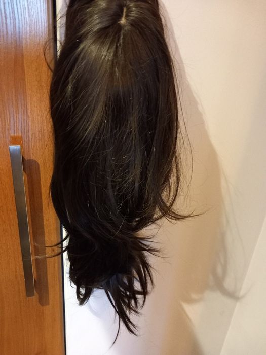 Peruka syntetyczna długie brąz włosy