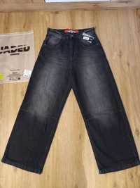 Jaded London Jeansy Washed Black Colossus Jeans Relaxed Fit W32 Nowe