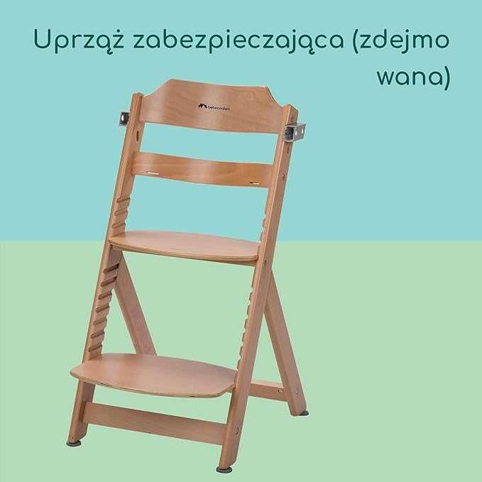 Bebeconfort Timba Krzesełko do Karmienia, Natural Wood max 30kg nowe