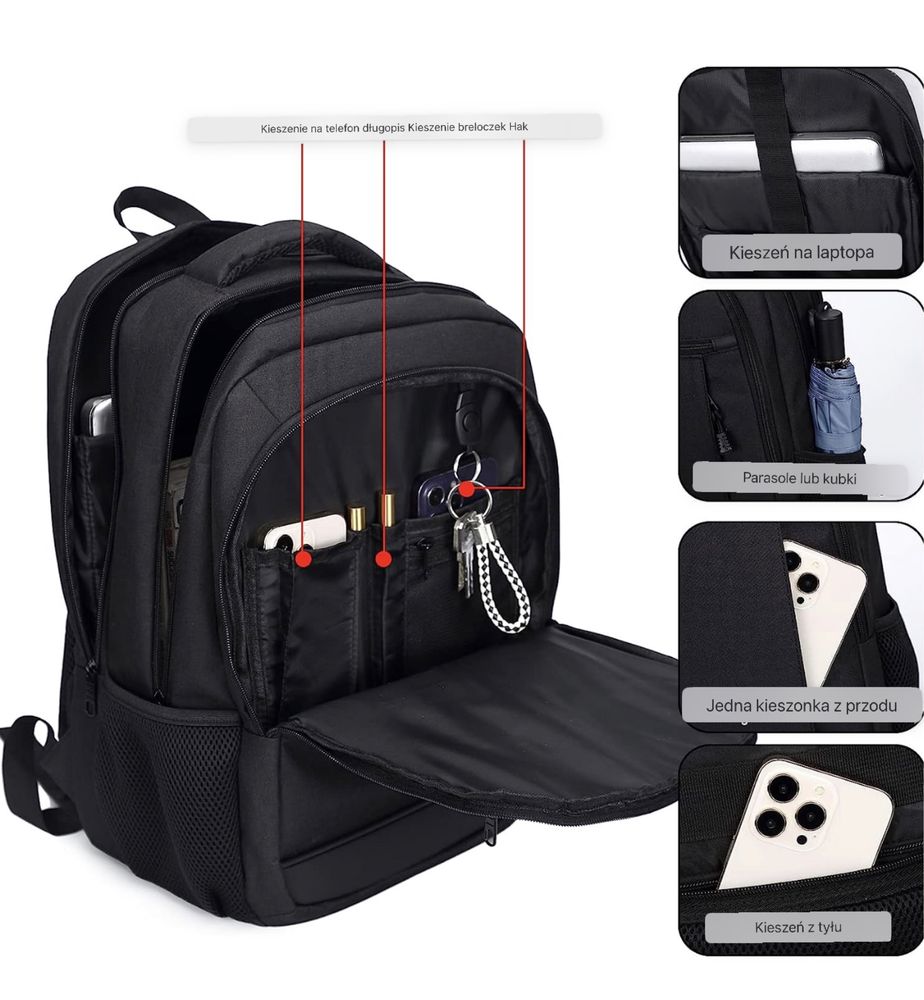 plecaki torba z portem ładowania USB, trwały wodoodporny