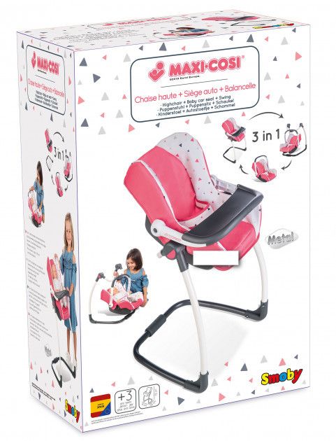 Крісло переноска для куклы Smoby MAXI COSI 3 в 1 240226