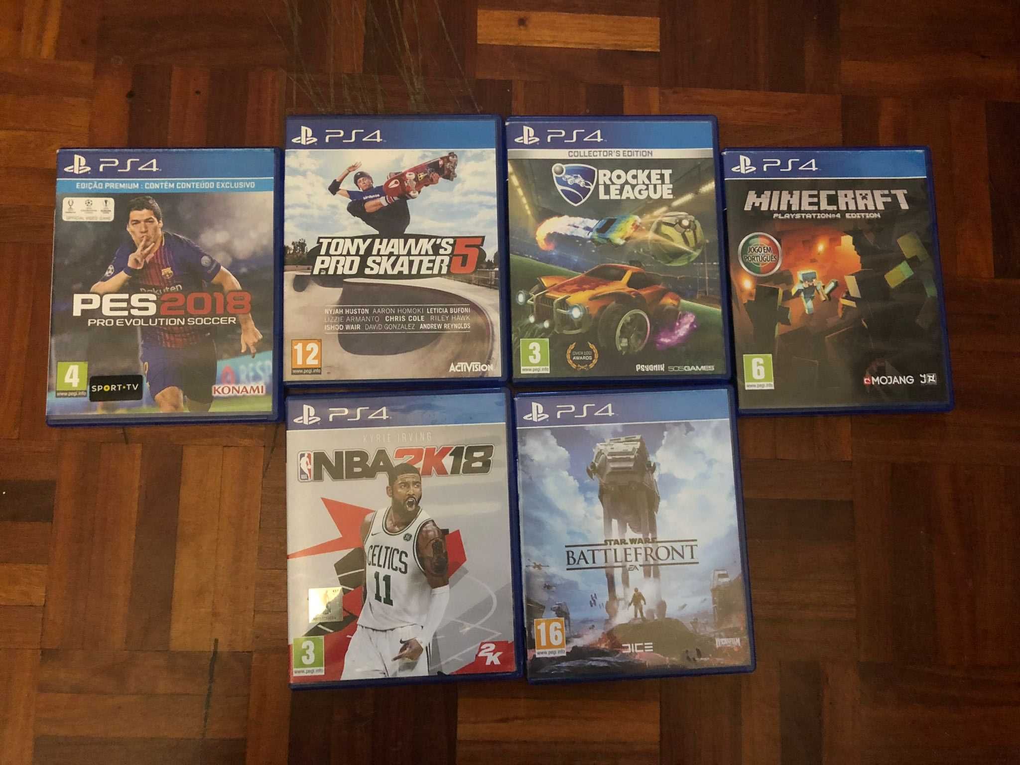 jogos PS4, em estado quase novo