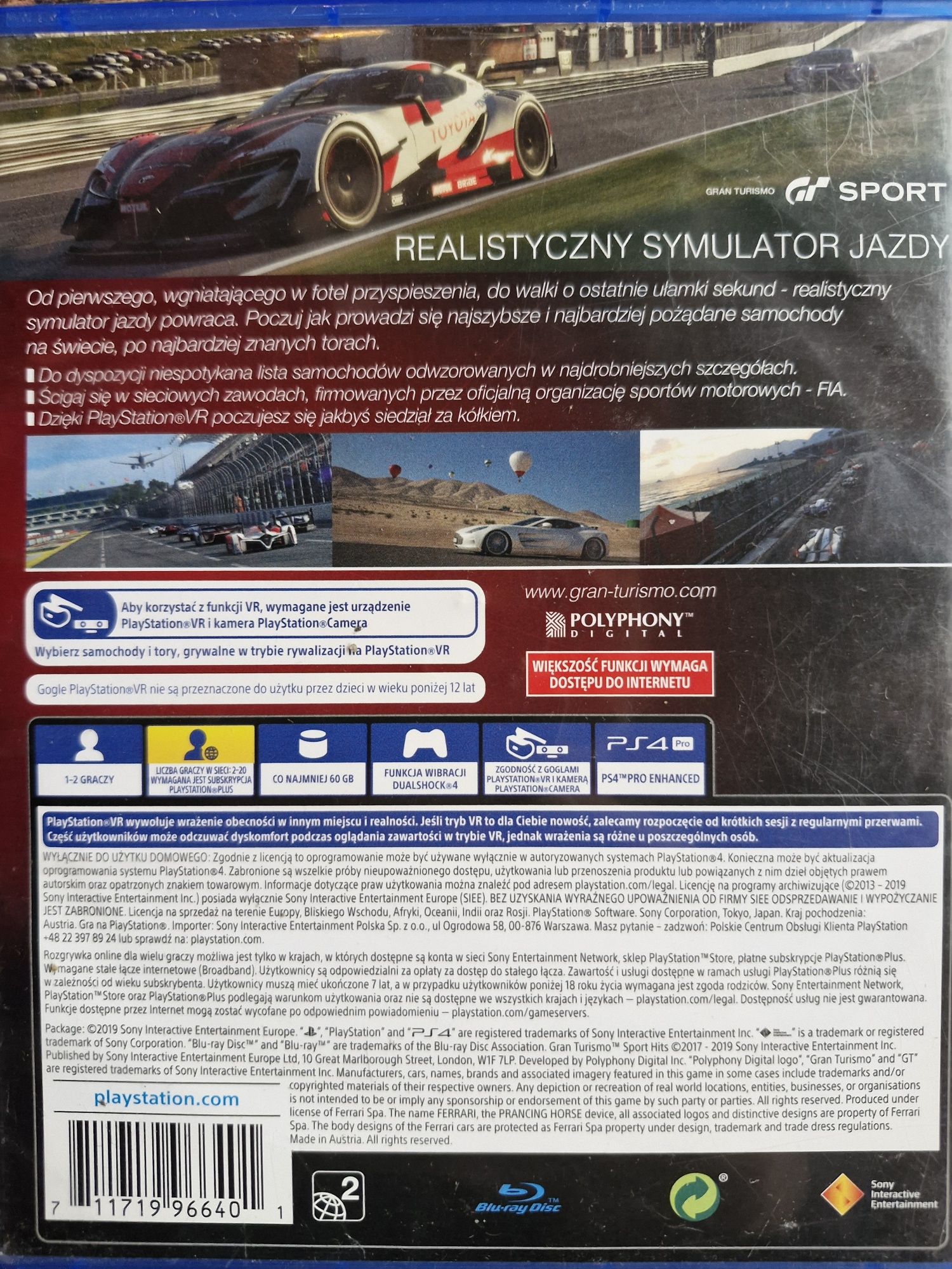 Gran Turismo Sport gra na PS4