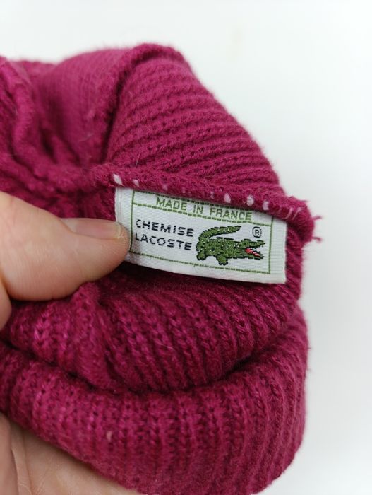 Винтажная шапка бини lacoste beanie hat