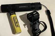 Latarka rowerowa Convoy S2+ uchwyt akumulator