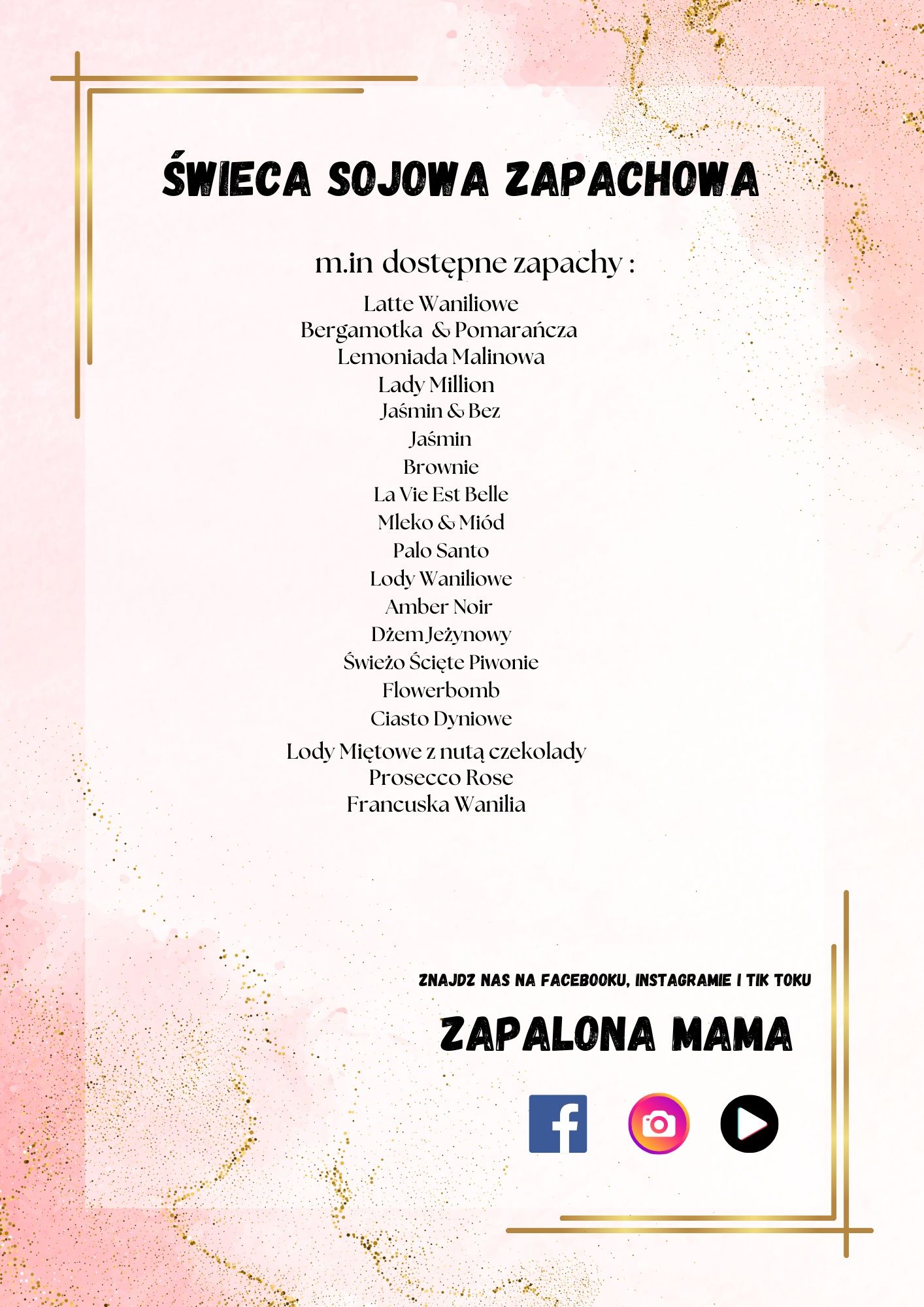 Podziękowania Chrzest, Ślub, Komunia świeca sojową zapachowa