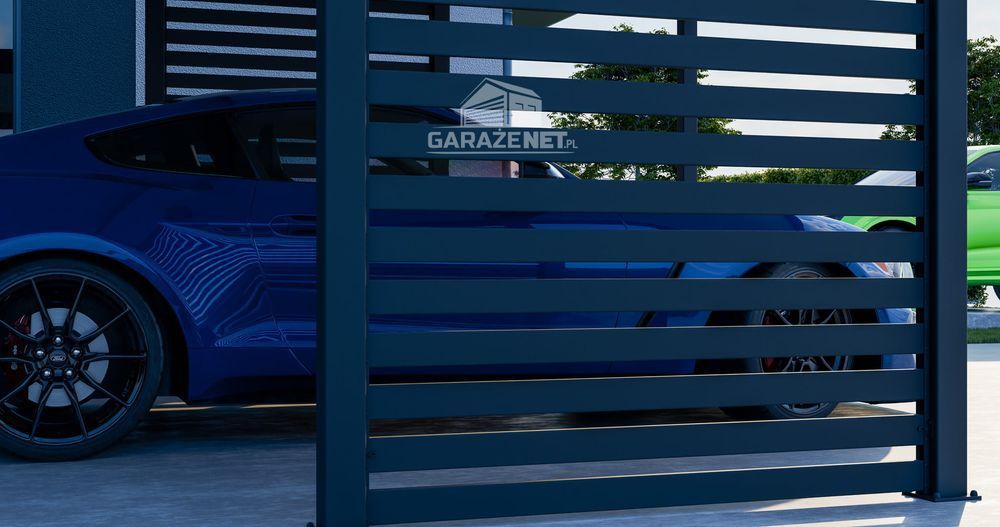Carport Wiata Samochodowa 5X5 M Antracyt Zadaszenie Na Samochód Ts1043