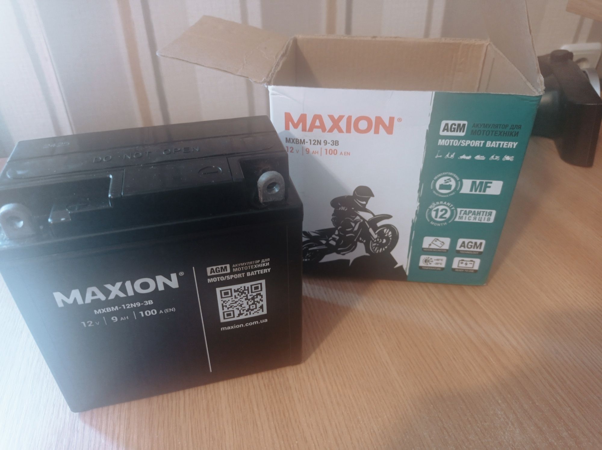 Аккумулятор мото Maxion mxbm-12n 9