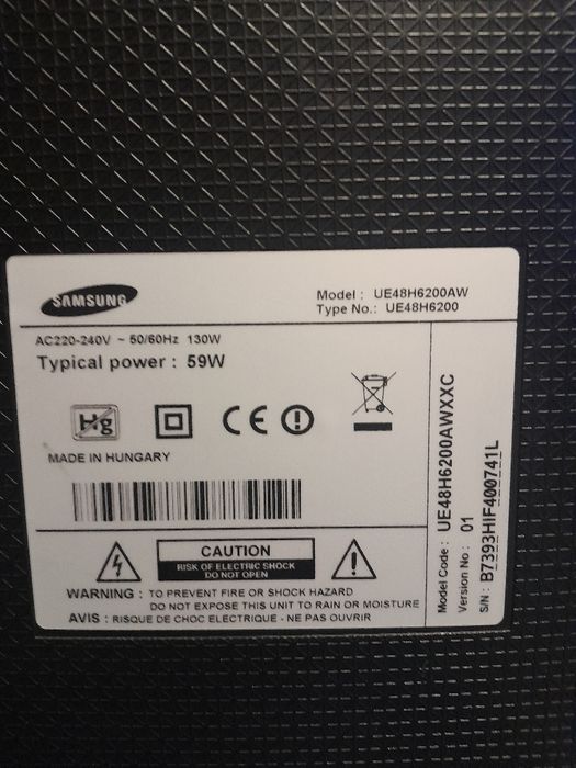 Pesas para television Samsung models H6200
