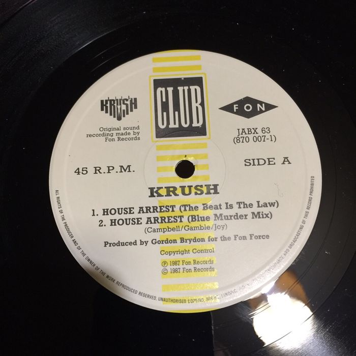 Vinil Single: Krush - House Arrested - 1987