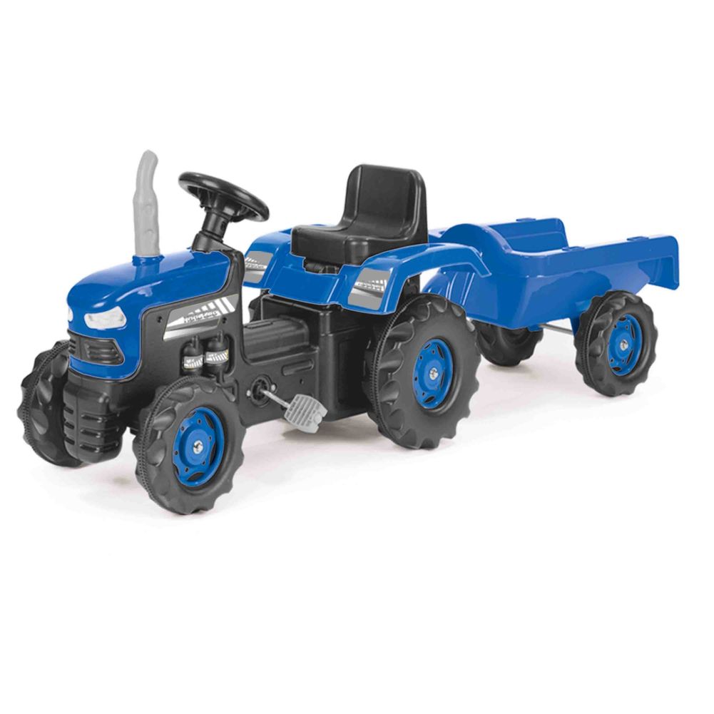 Синій трактор на педалях