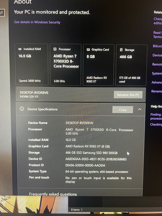 Ігровий ПК AMD Ryzen 7 5700X3D/AMD RX 9060 XT