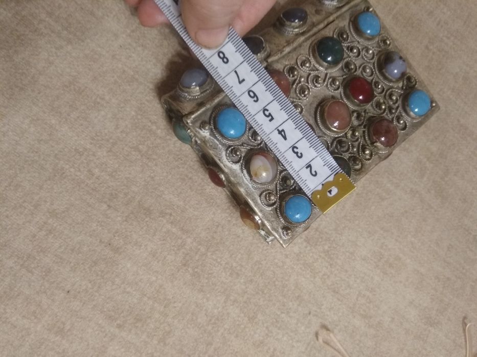 Свадебная шкатулка с камнями, натуральный камень украшение, шкатулка