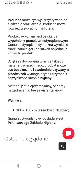 Poducha sensoryczna SI