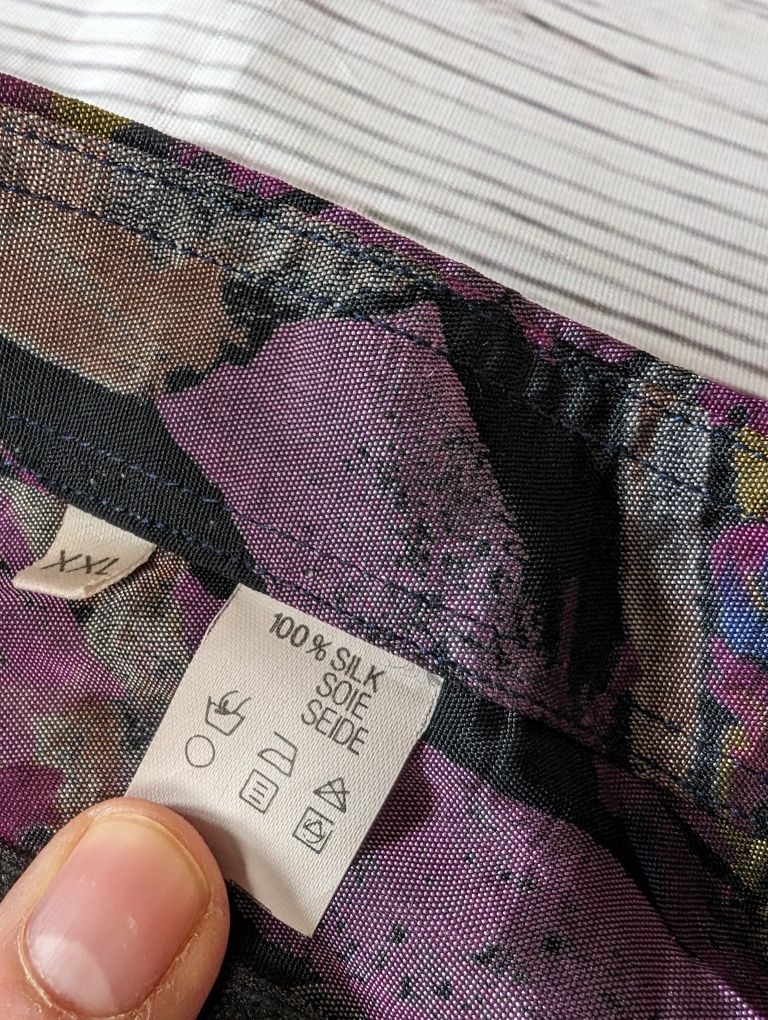 Kolorowa koszula jedwabna bootleg Christian Dior silk