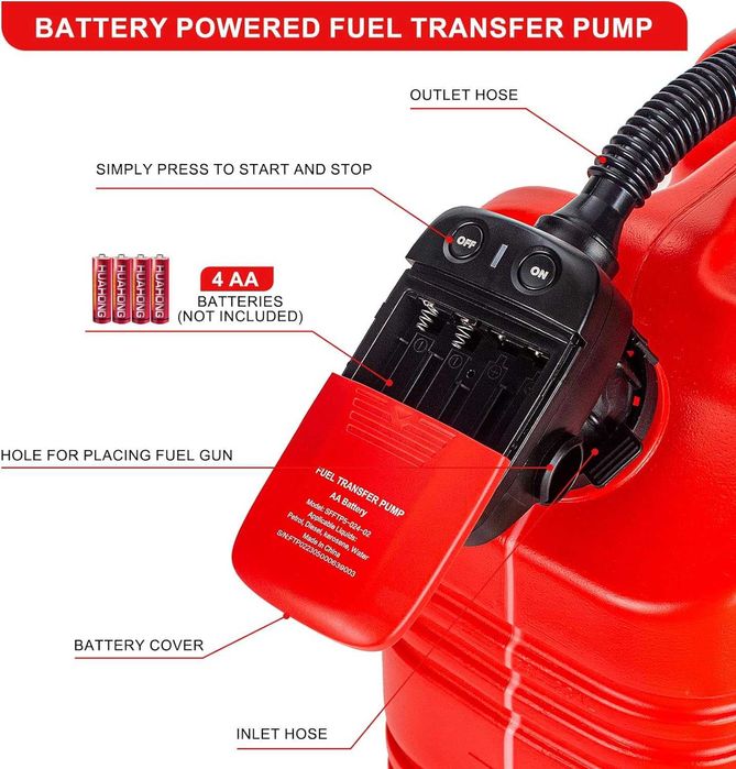 Elektryczna pompa paliwa z auto zatrzymaniem + adapter 3 rozmiary