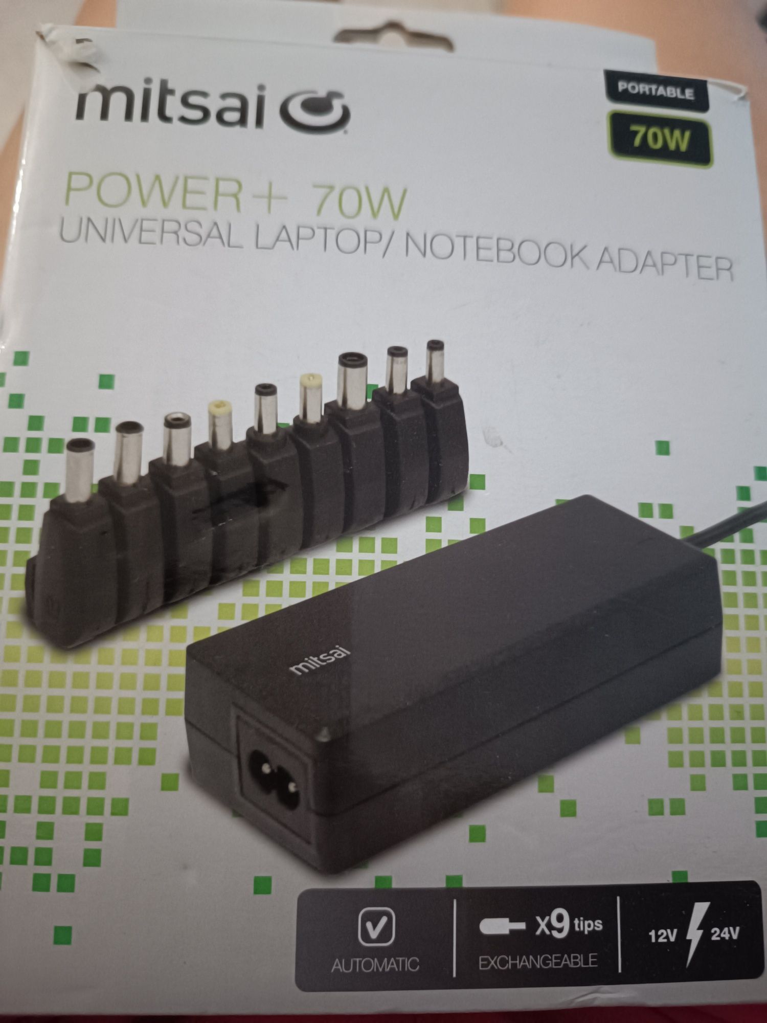 Mitsay carregador universal laptop/notebook power 70