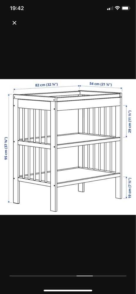 Przewijak Ikea z materacem i pojemnikami